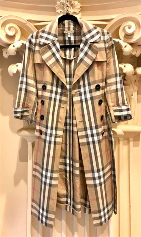 burberry london plaid girls trench coat ebay|Burberry trench coat removable liner.